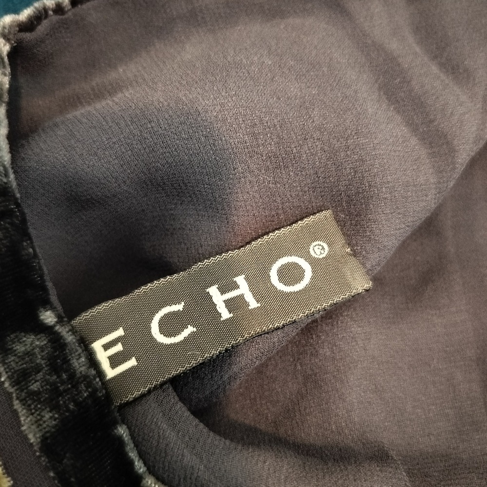 Echo Silk Blend Velvet Patchwork Scarf Jewel Tone… - image 9